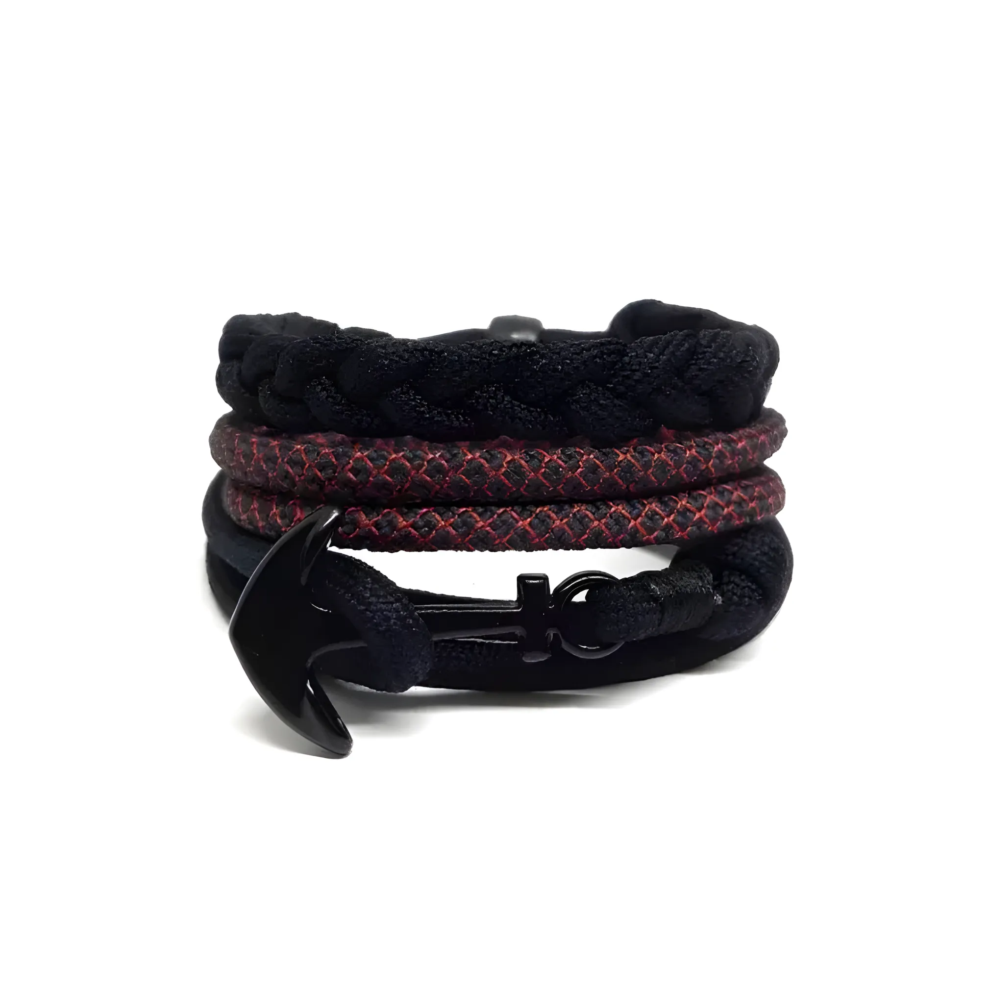 Paracord Prusik Bracelet Set: Men’s Anchor and Rope Fashion Accessories