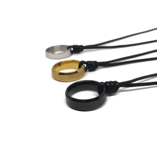 Premium Plain Titanium Ring Necklace For Men And Women – Affordable Quality
