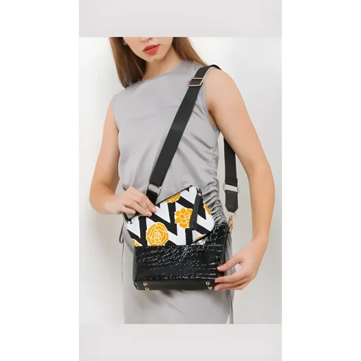 Mithlabs Aphrodite Stylish Synthetic Leather Ethnic Sling Bag With SOLO Batik Pouch