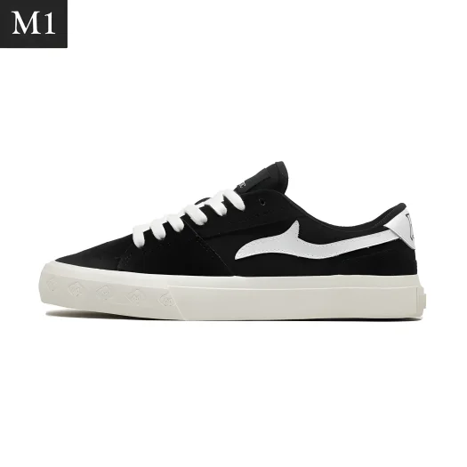 Mobatic Metro One (M1) Black and White Unisex Sneakers