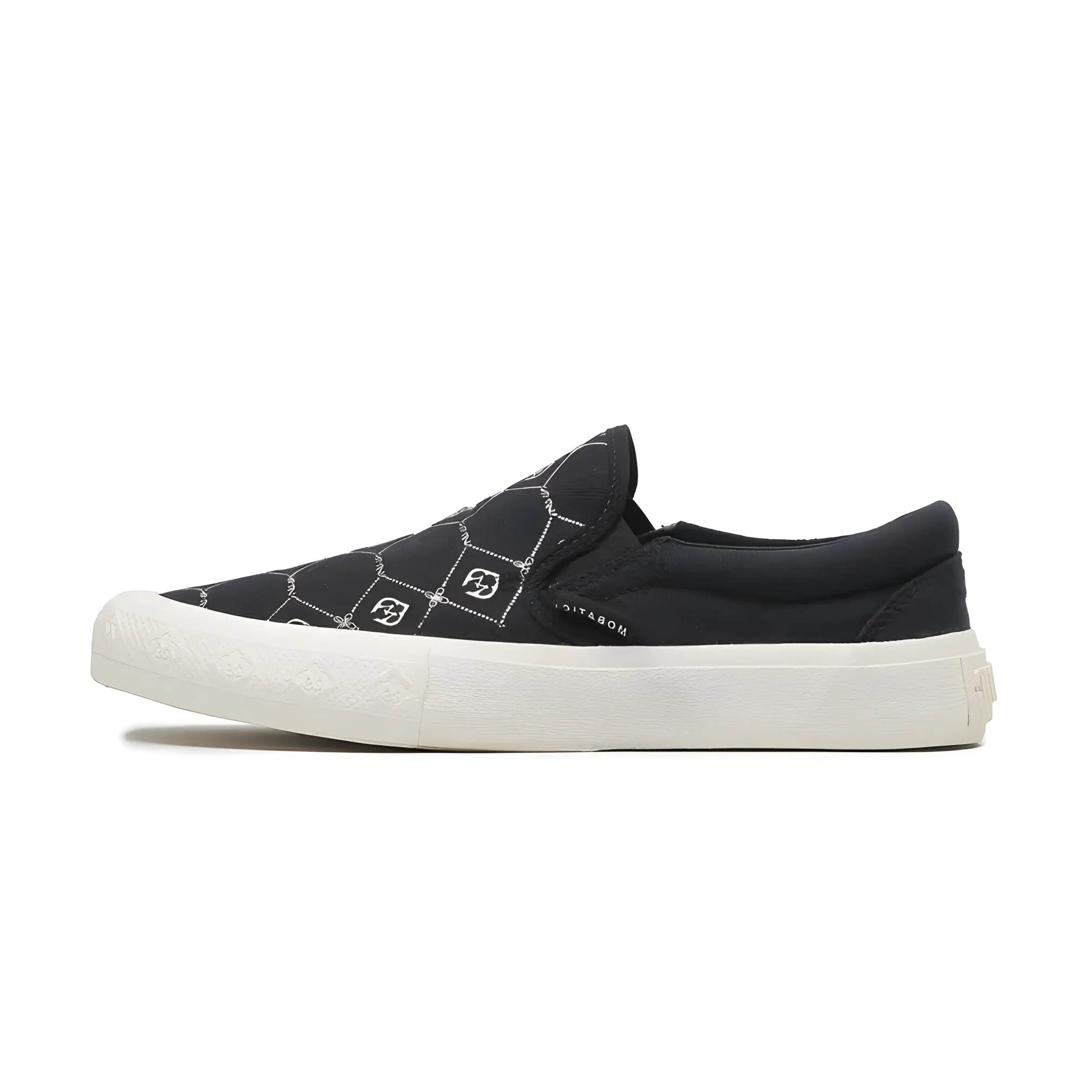 Mobatik Ugo Black Sleek Slip-On Shoes for Men and Women