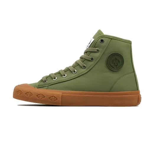 Mobatic Passion High-Top Olive Green Unisex Sneakers for Men and Women