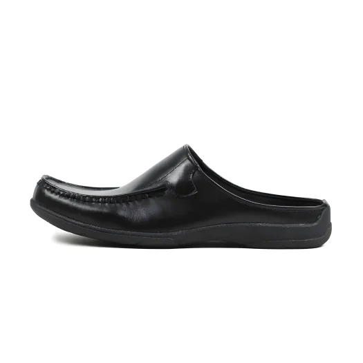 Mobatic Arya Stylish Black Leather Loafers for Men
