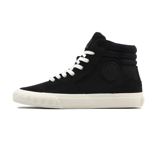 Mobatic Metro High-Top Sneakers Unisex Urban Footwear in Black & White