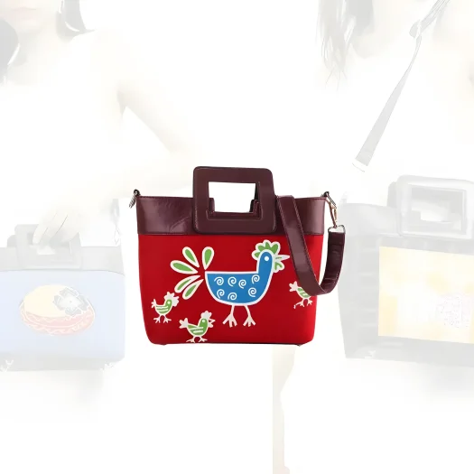 Mithlabs Laksmi Unique Ondel Ondel / Chicken / Hat Design Handbag For Women