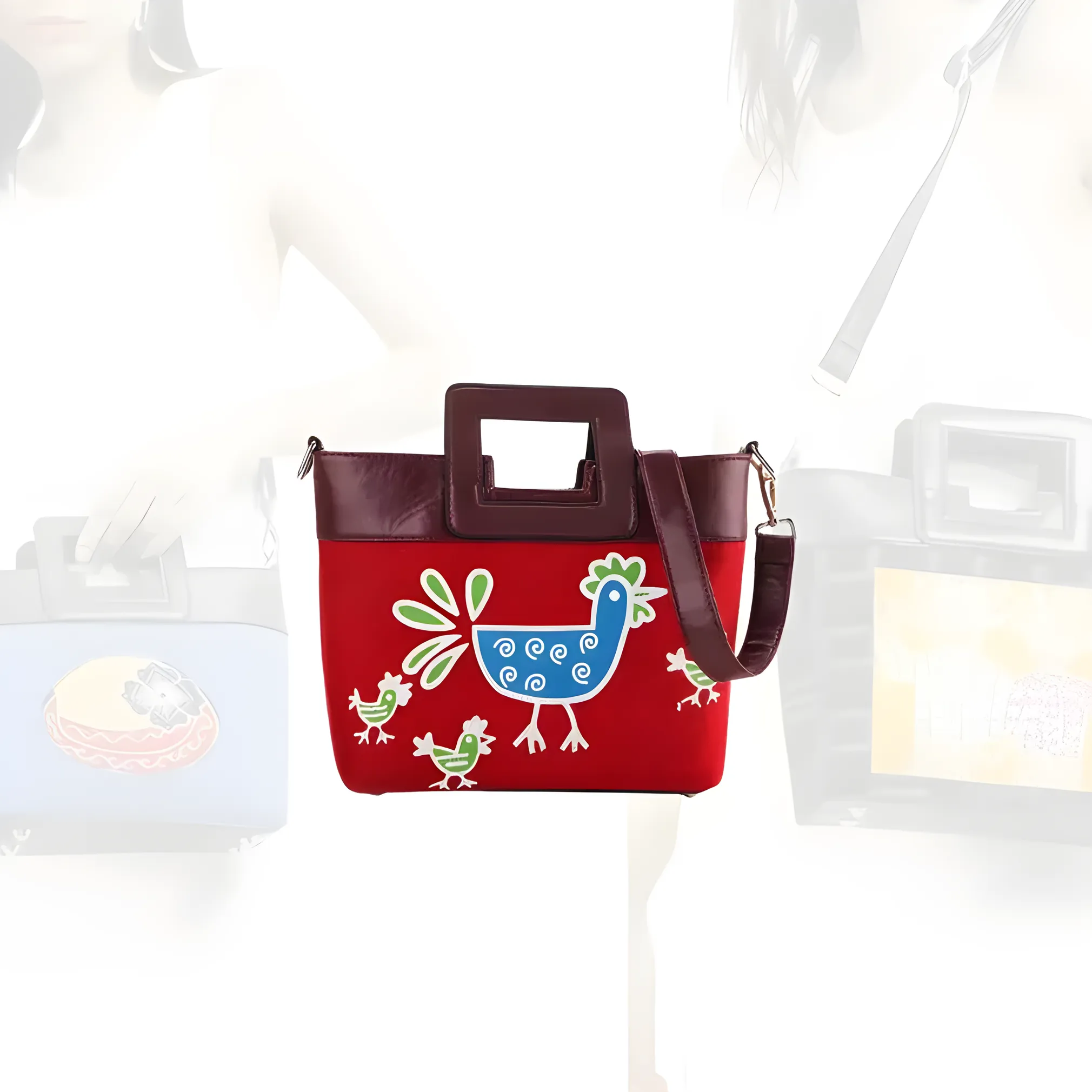 Mithlabs Laksmi Unique Ondel Ondel / Chicken / Hat Design Handbag For Women