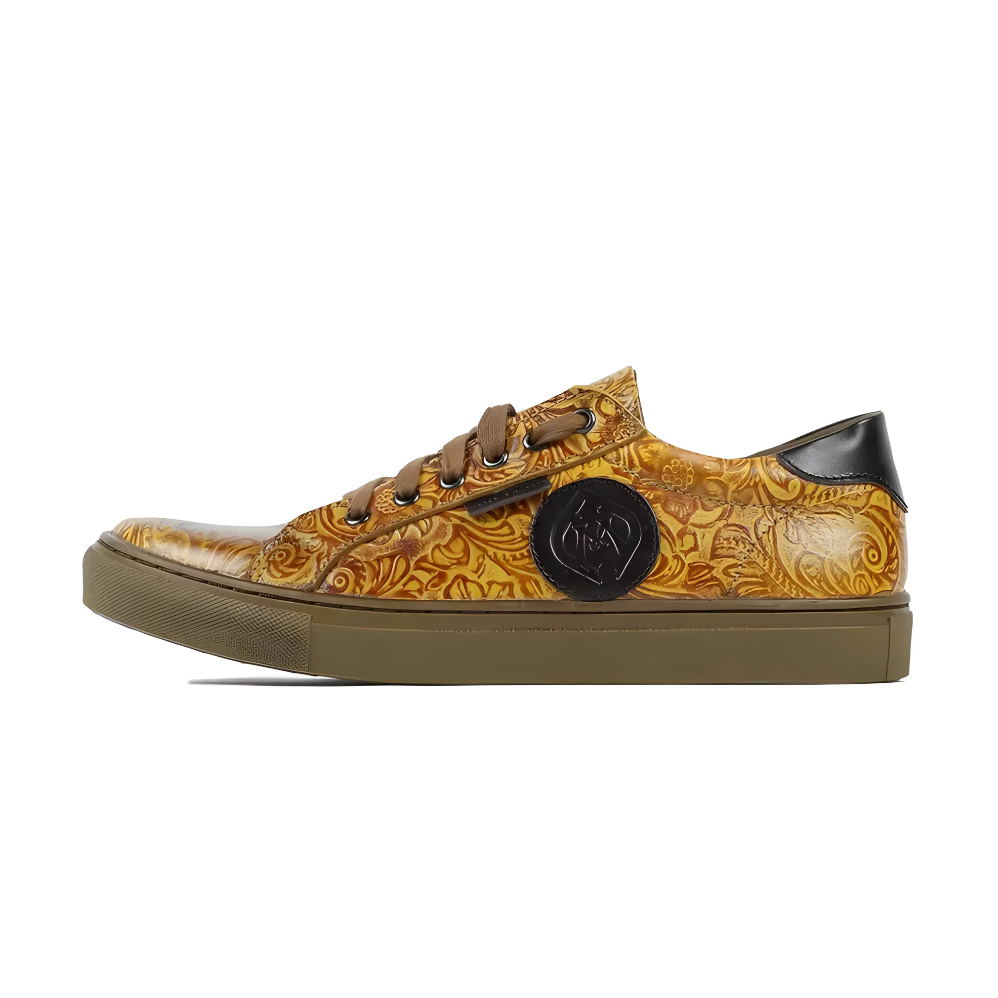 Mobatic Brata Low-Top Stylish Tan Premium Leather Shoes for Men