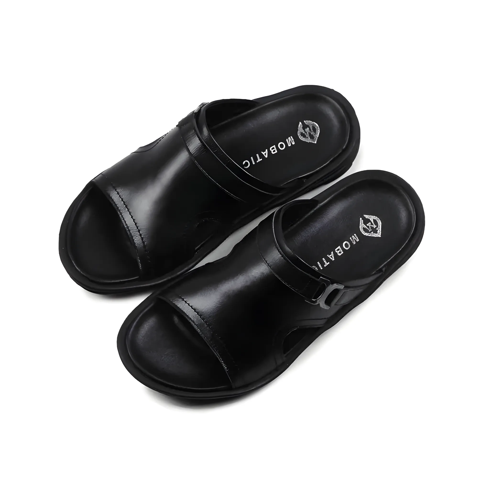 Mobatic Swara Premium Leather Slip-On Sandals for Men