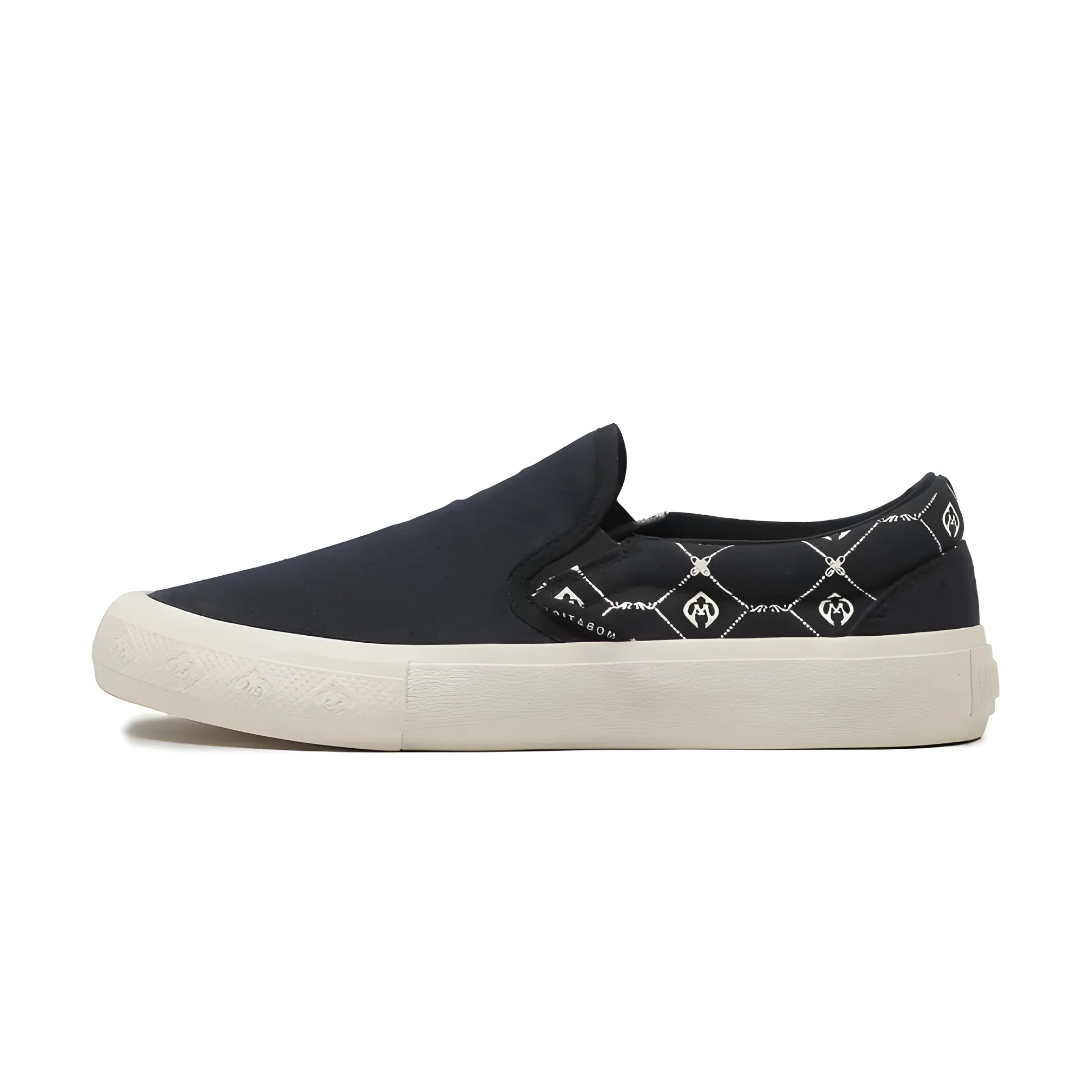 Mobatik Rafa Black Sleek Slip-On Shoes for Men and Women