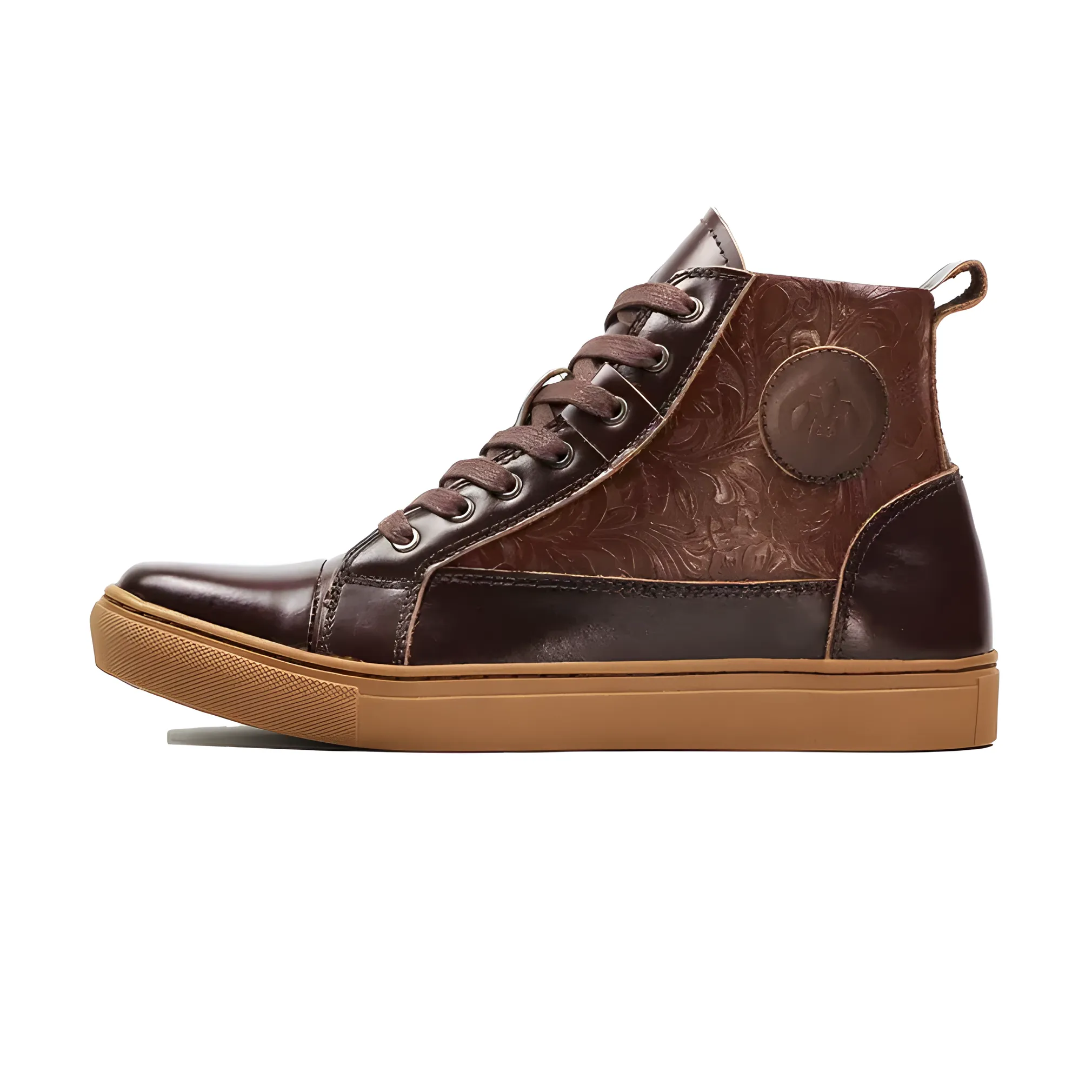 Mobatic Cakra Elegant Brown Gum Leather Shoes For Men