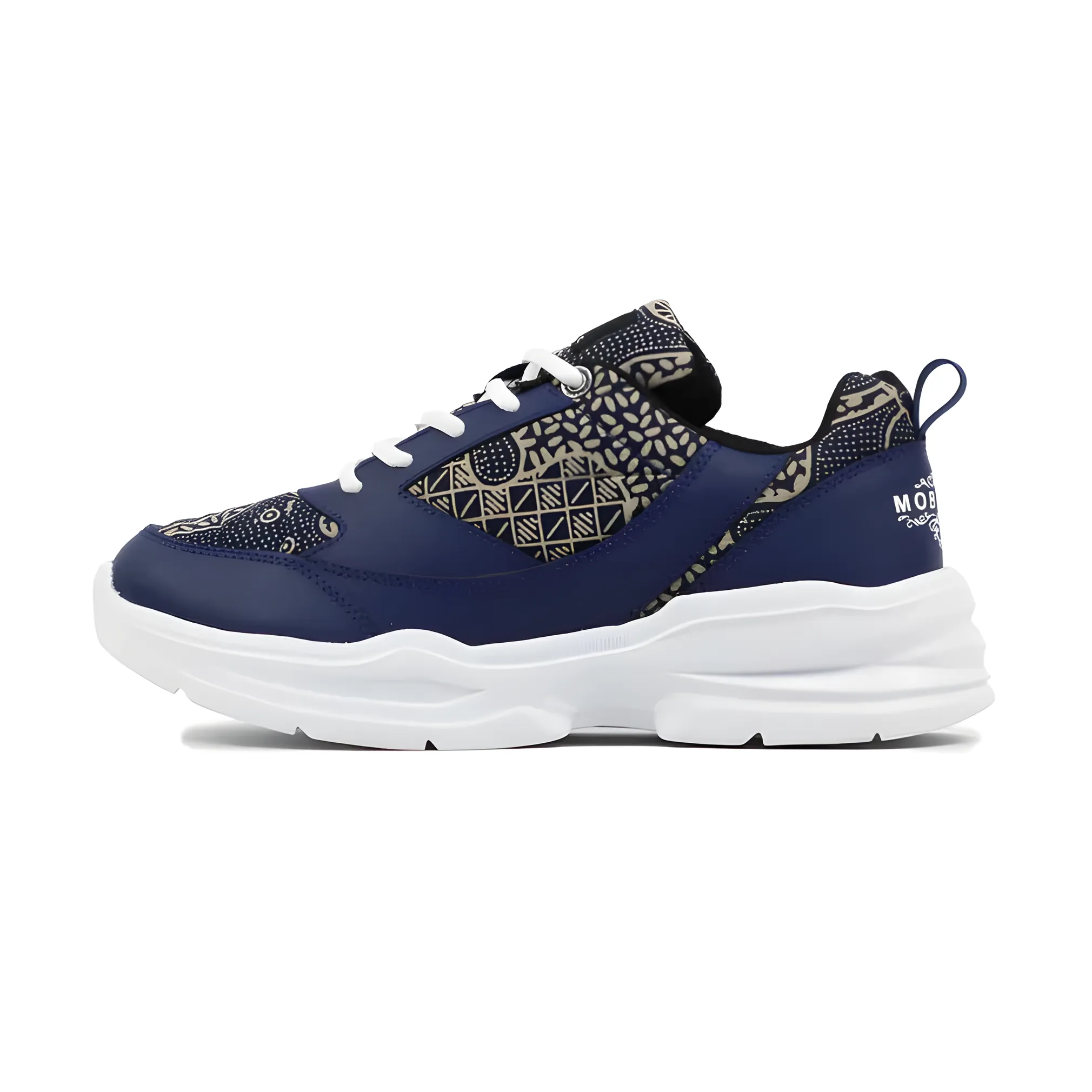Mobatic Batican Batik Inspired Sneakers, Navy – Indonesian Heritage Footwear