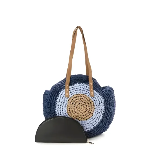Mithlabs Nava Unique Round Tote Bag For Women – Stylish College & Work Bag
