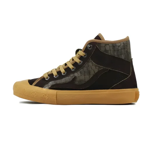 Mobatic Arctic High-Top Stylish Brown Men’s Premium Leather Shoes