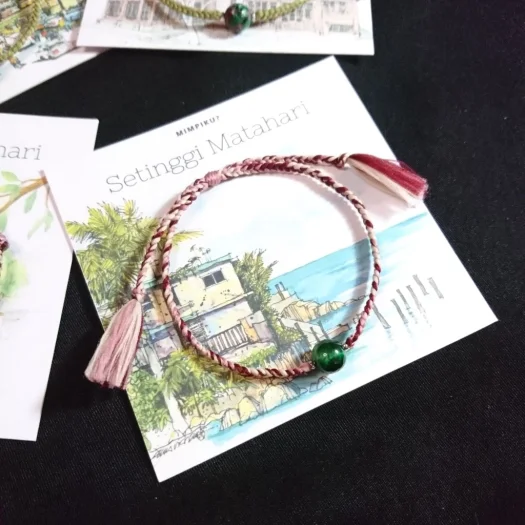 Bohemian Braided Macrame Unisex Bracelet With Natural Stone Beads And Ethnic Tassels