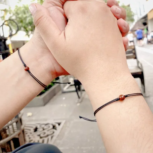 Black Plain Koka Wood Bracelet Set For Couples And Friends – Stylish Unisex Accessory