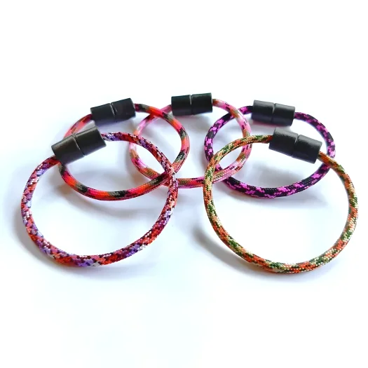 Black Pink Camo Friendship Bracelet – Simple Pop Army Cord Adventure Gear