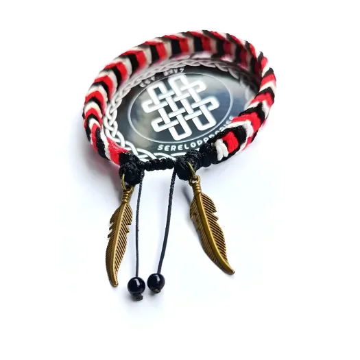Bali Tridatu Charm Bracelet with Feather Design