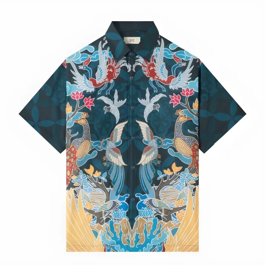 Telusur Kultur Batik Print Shirt – Nusantara Inspired – Wings – Black