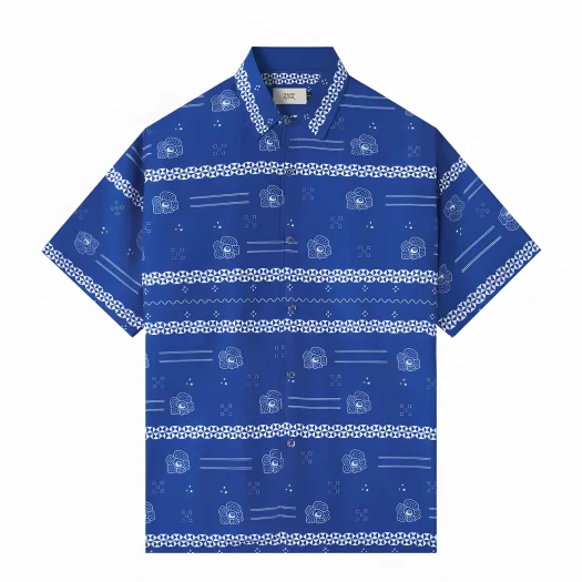 Telusur Kultur Cultural Exploration Batik Print Shirt – Nusantara Pattern – Rafflesia – Blue