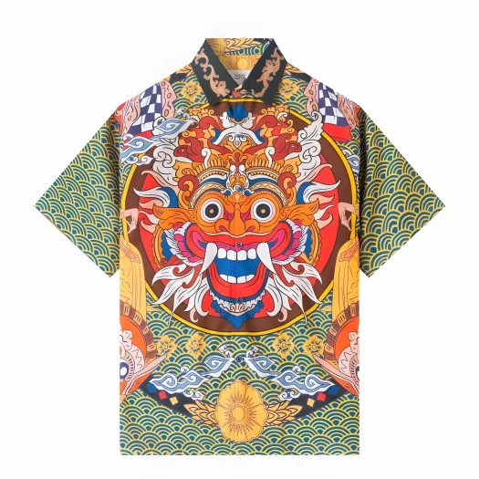 Telusur Kultur Printed Batik Shirt – Heritage Exploration – Bali Barong – Black