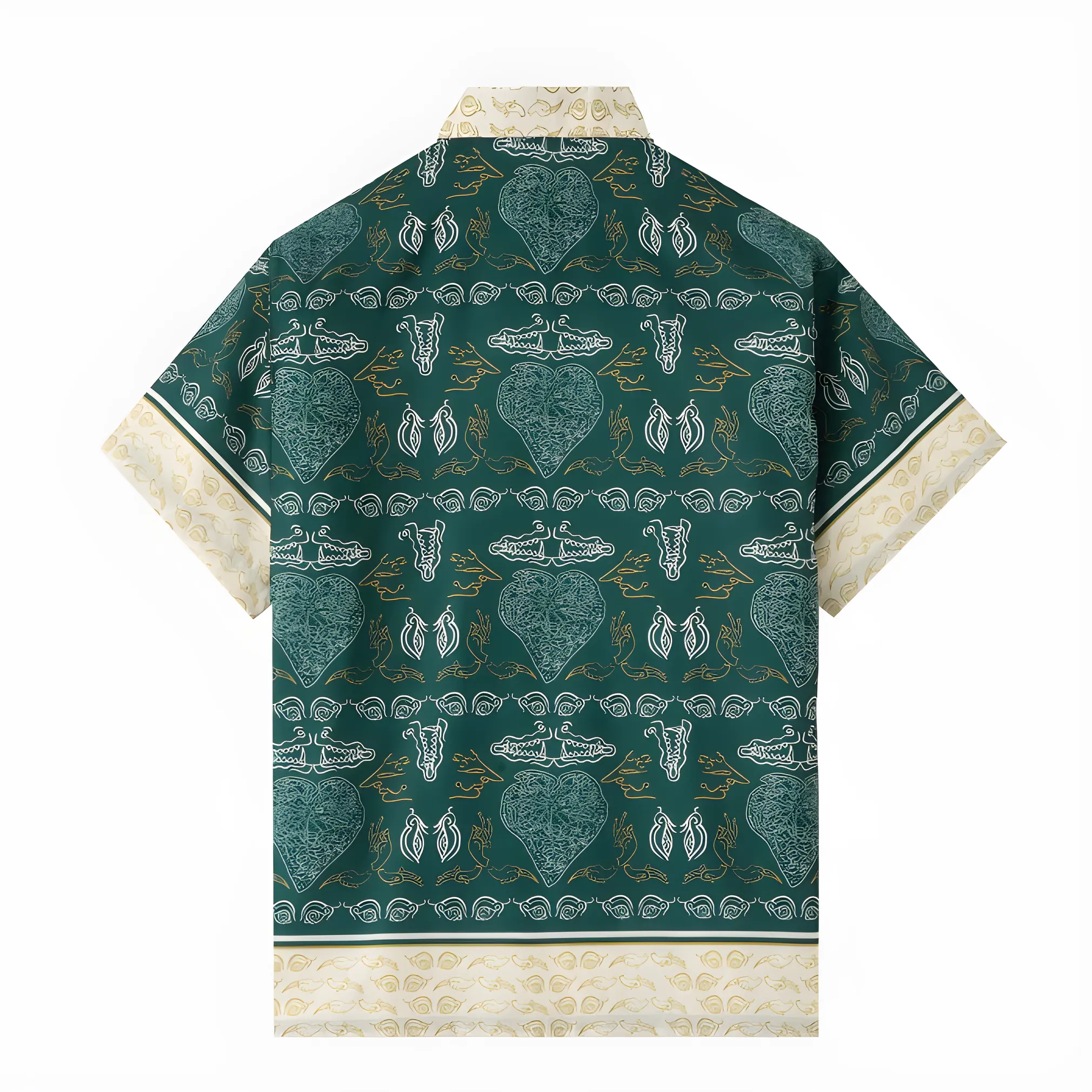 Telusur Kultur Heritage Exploration Batik Print Shirt - Nusantara Heritage - Wayang Art - Green | Nusamade Telusur Kultur Heritage Exploration Batik Print Shirt - Nusantara Heritage - Wayang Art - Green - Image 4