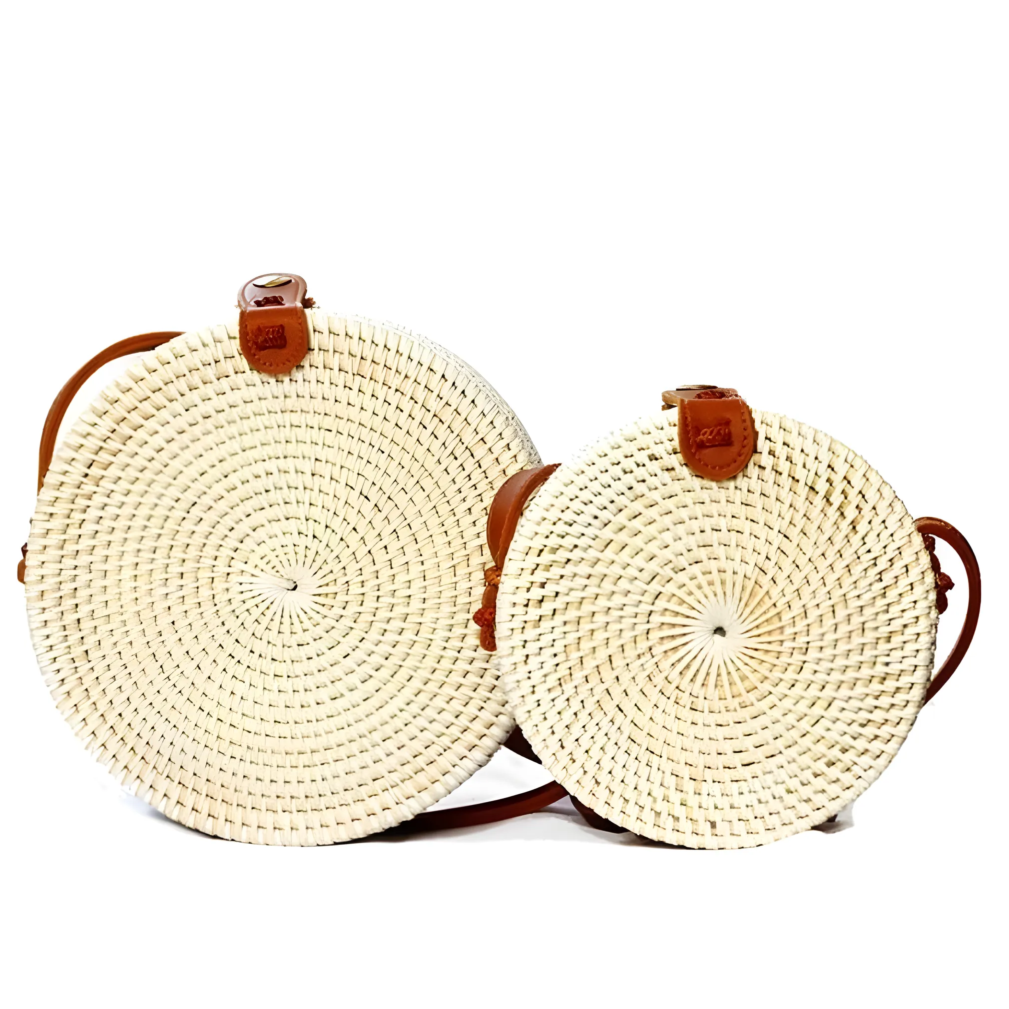Raisa Bali Rattan Bag, Plain White, Handwoven Purse