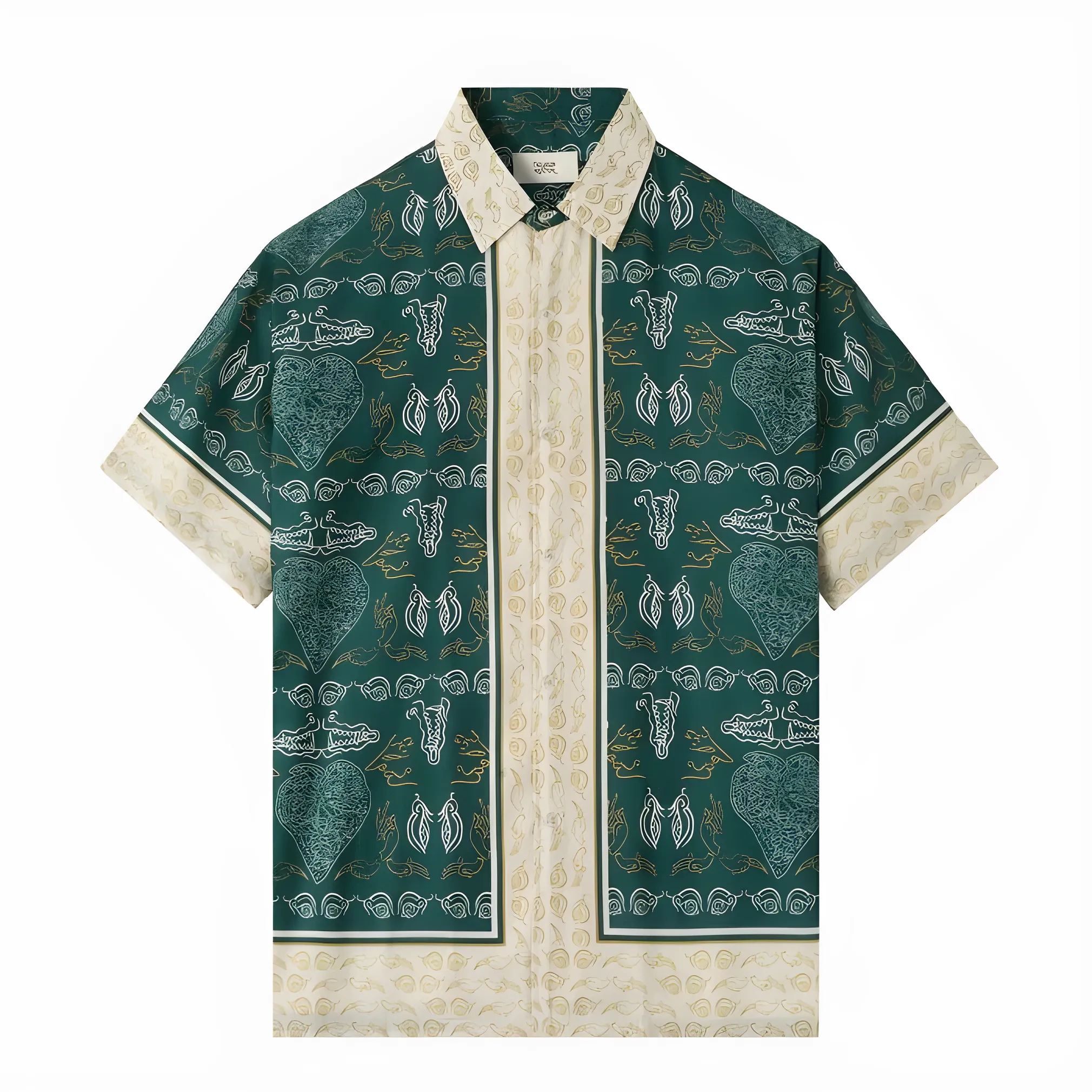 Telusur Kultur Heritage Exploration Batik Print Shirt - Nusantara Heritage - Wayang Art - Green | Nusamade Telusur Kultur Heritage Exploration Batik Print Shirt - Nusantara Heritage - Wayang Art - Green