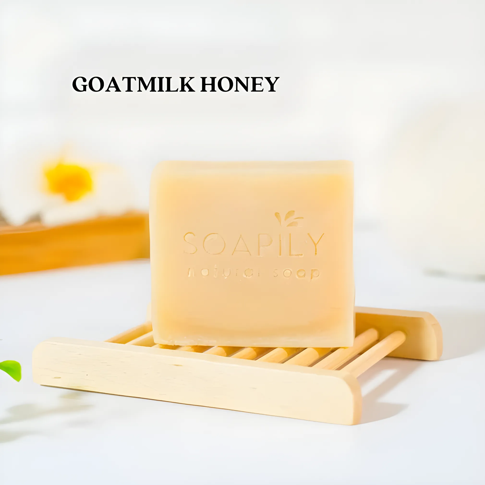 Soapily Natural Goat Milk Honey Soap | Nourishing Herbal Bar for Dry, Flaky Skin, Enhances Dull Complexion
