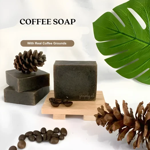Soapily Natural Coffee Scrub Soap for Acne Scar Treatment and Skin Renewal