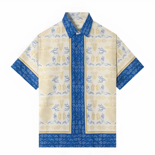 Telusur Kultur Heritage Exploration Batik Print Shirt – Nusantara Heritage – Wayang Art – Ivory White