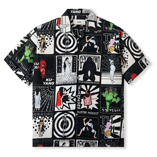 Telusur Kultur Cultural Exploration Printed Shirt – Black Ghost
