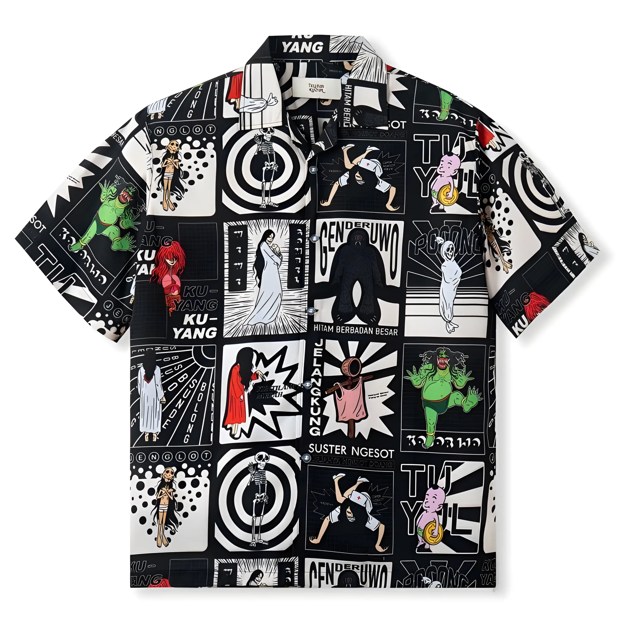 Telusur Kultur Cultural Exploration Printed Shirt – Black Ghost