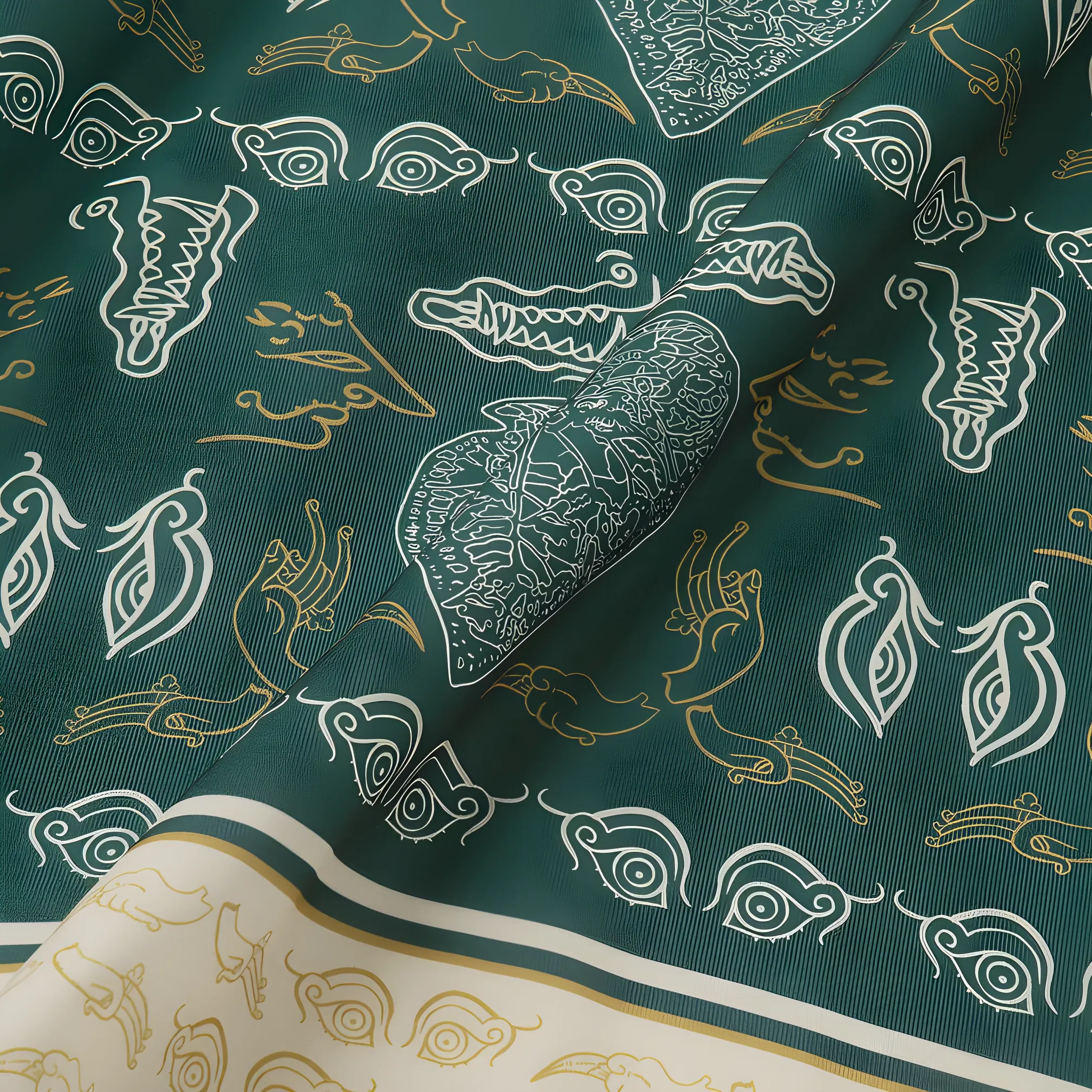 Telusur Kultur Heritage Exploration Batik Print Shirt - Nusantara Heritage - Wayang Art - Green | Nusamade Telusur Kultur Heritage Exploration Batik Print Shirt - Nusantara Heritage - Wayang Art - Green - Image 3