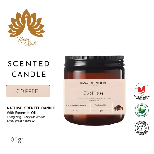 Kana Bali Aromatherapy Beeswax Candle Jar – Bali Coffee Scented Candle