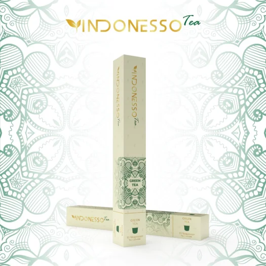 INDONESSO Premium Green Tea Capsules – Nespresso Compatible – Smooth & Delicate Flavor