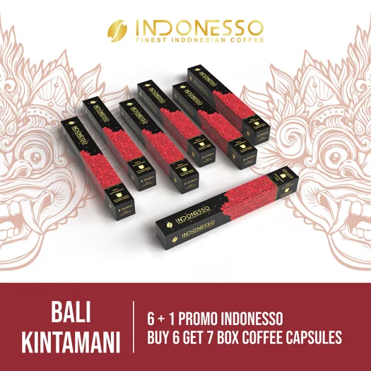 INDONESSO Bali Kintamani Coffee Capsules (6+1 Free) – Premium Indonesian Coffee Pods – Nespresso Compatible