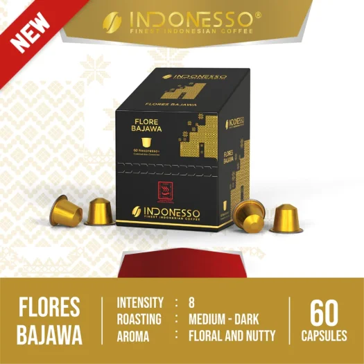 INDONESSO Flores Bajawa Specialty Coffee Capsules – Rich & Aromatic Indonesian Coffee – Nespresso Compatible Pods