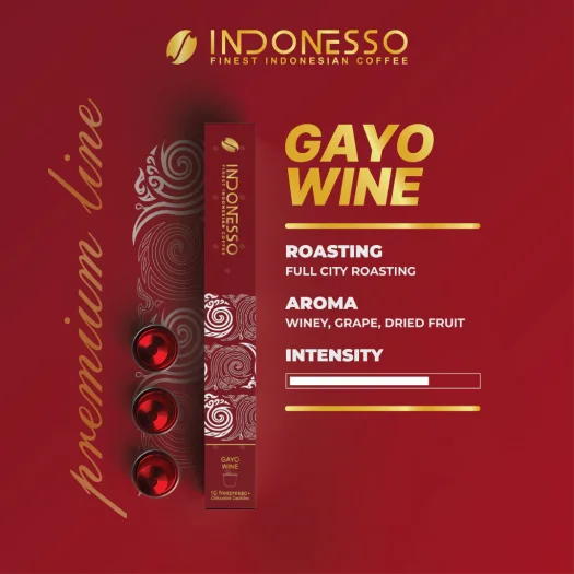 INDONESSO Premium Aceh Gayo Wine Coffee Capsules – Nespresso Compatible Specialty Espresso Pods