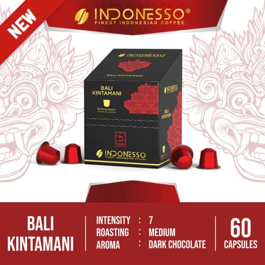 INDONESSO Bali Kintamani Specialty Coffee Capsules – Rich & Aromatic Indonesian Coffee – Nespresso Compatible Pods