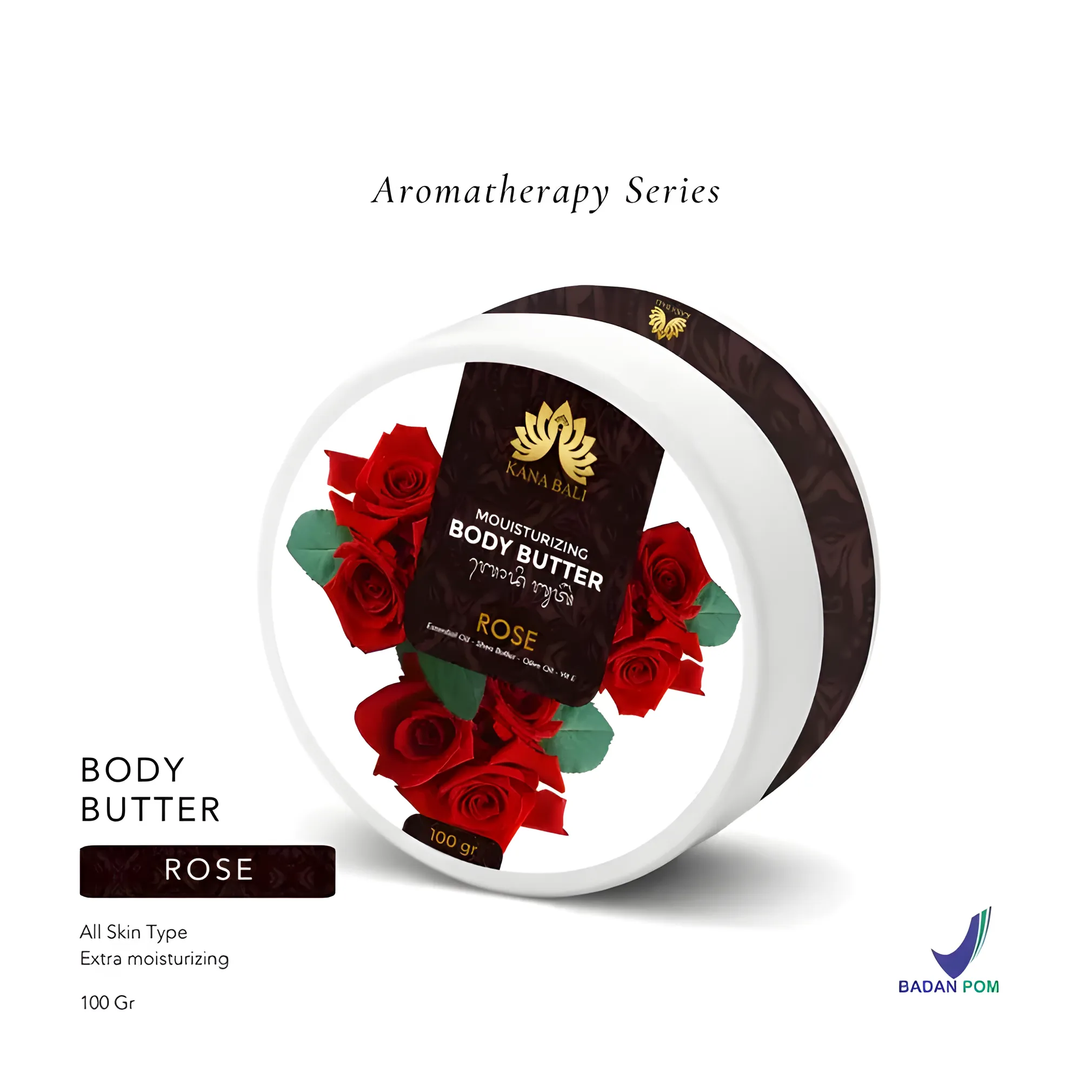 Kana Bali Rose Aromatherapy Body Butter – Moisturizer for Soft, Radiant Skin