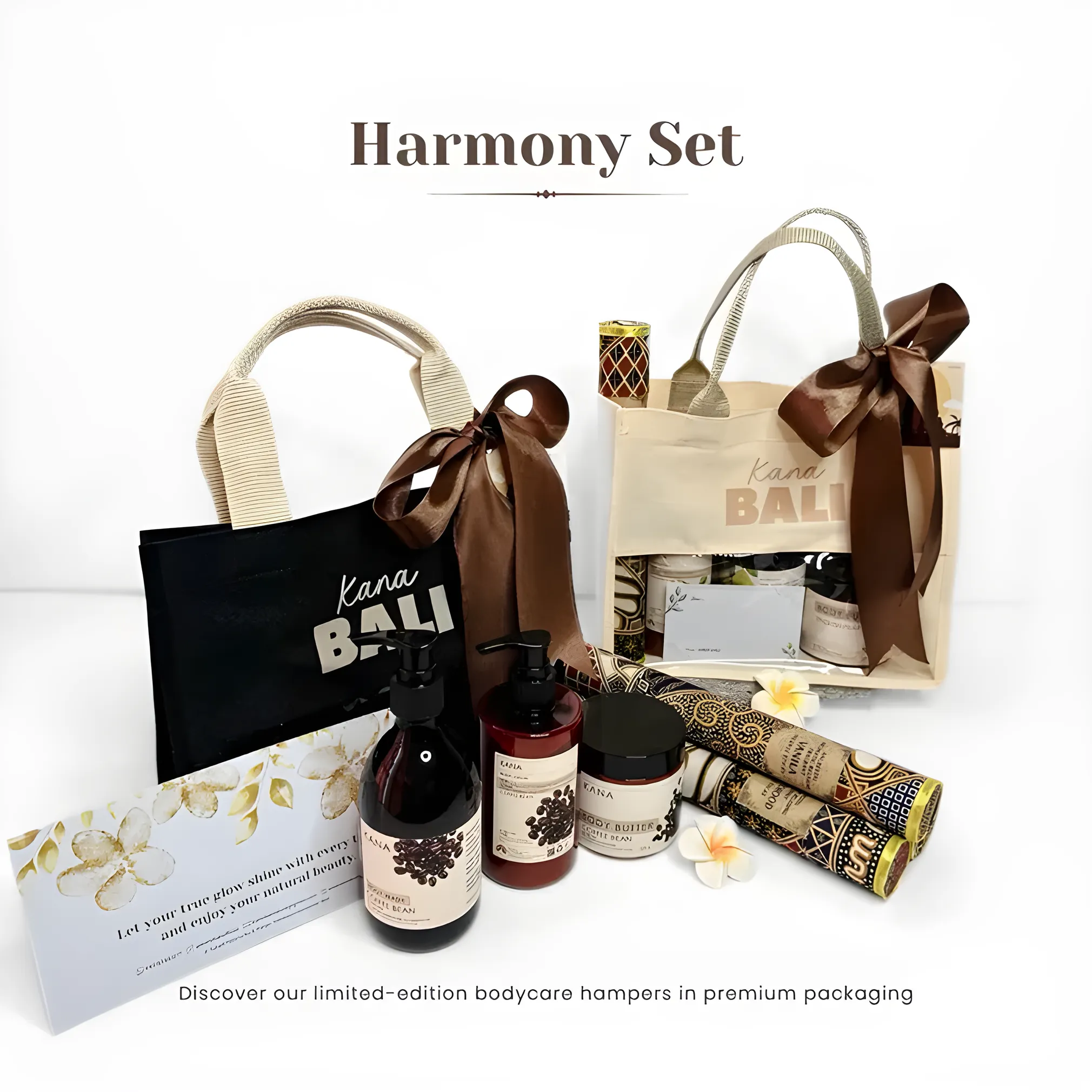 Kana Bali Premium Bodycare Harmony Set Hamper – Souvenir Gift Bag for Body Treatment and Self-Care