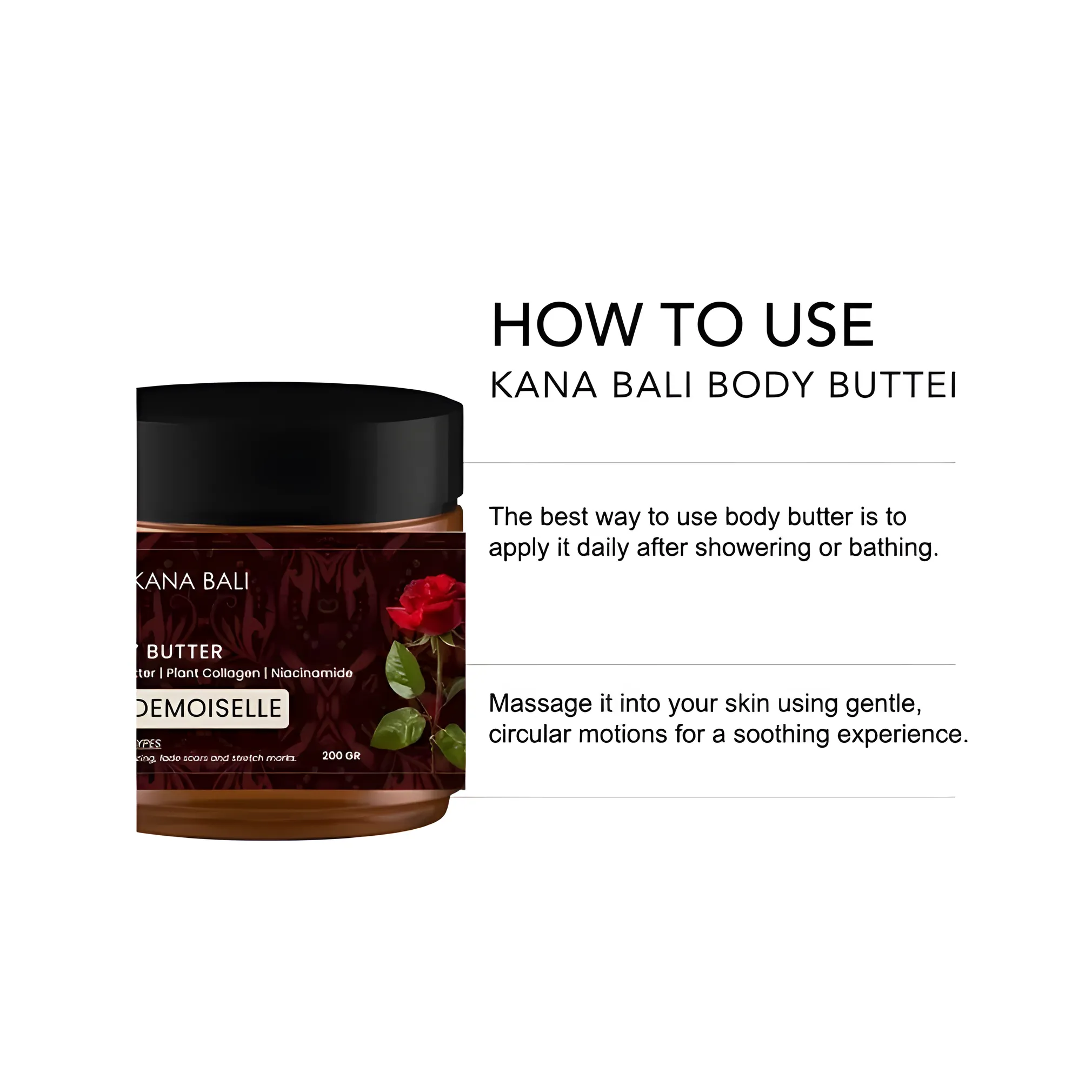 Kana Bali Moisturizing Body Butter - Mademoiselle | Nusamade Kana Bali Moisturizing Body Butter - Mademoiselle - Image 3