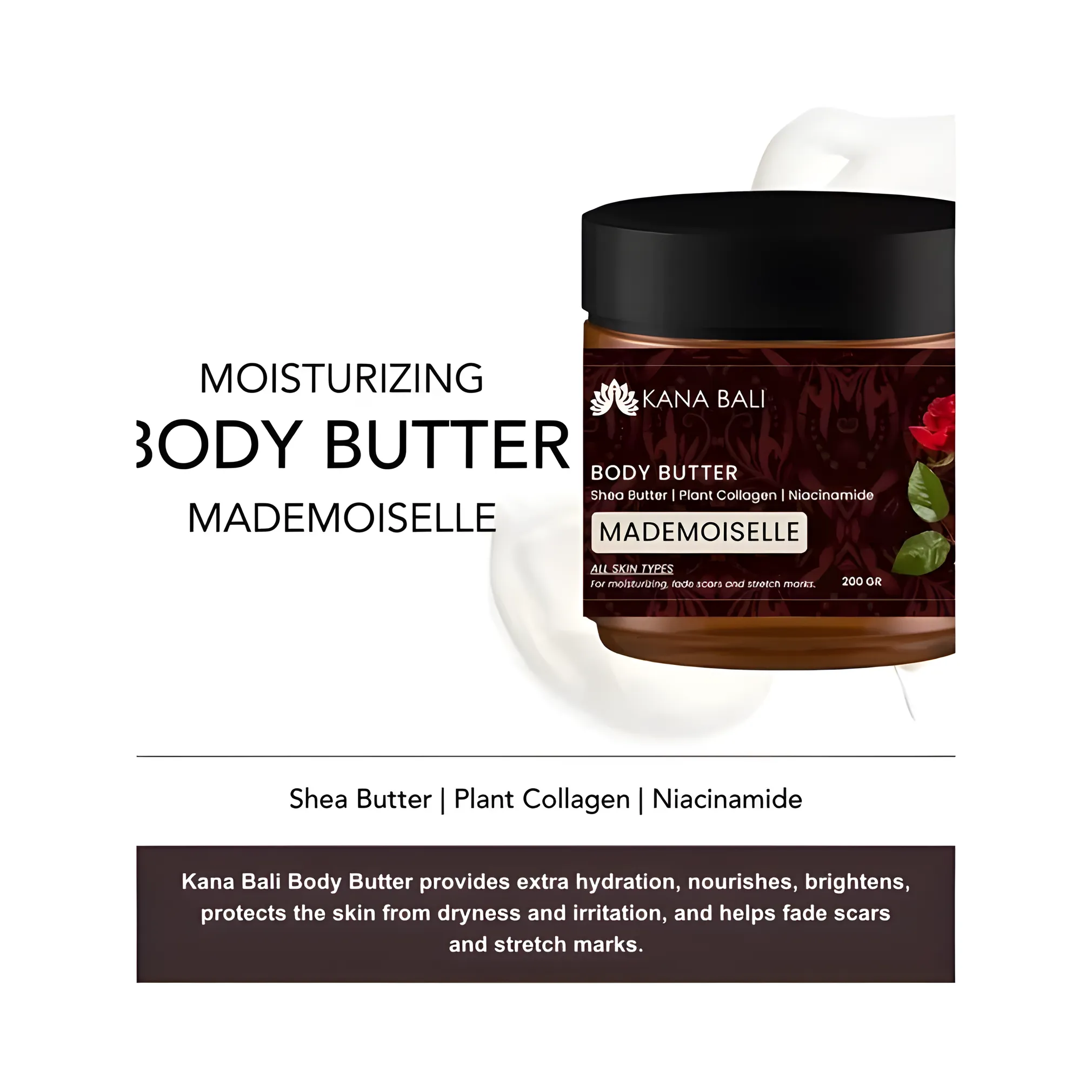 Kana Bali Moisturizing Body Butter - Mademoiselle | Nusamade Kana Bali Moisturizing Body Butter - Mademoiselle - Image 2