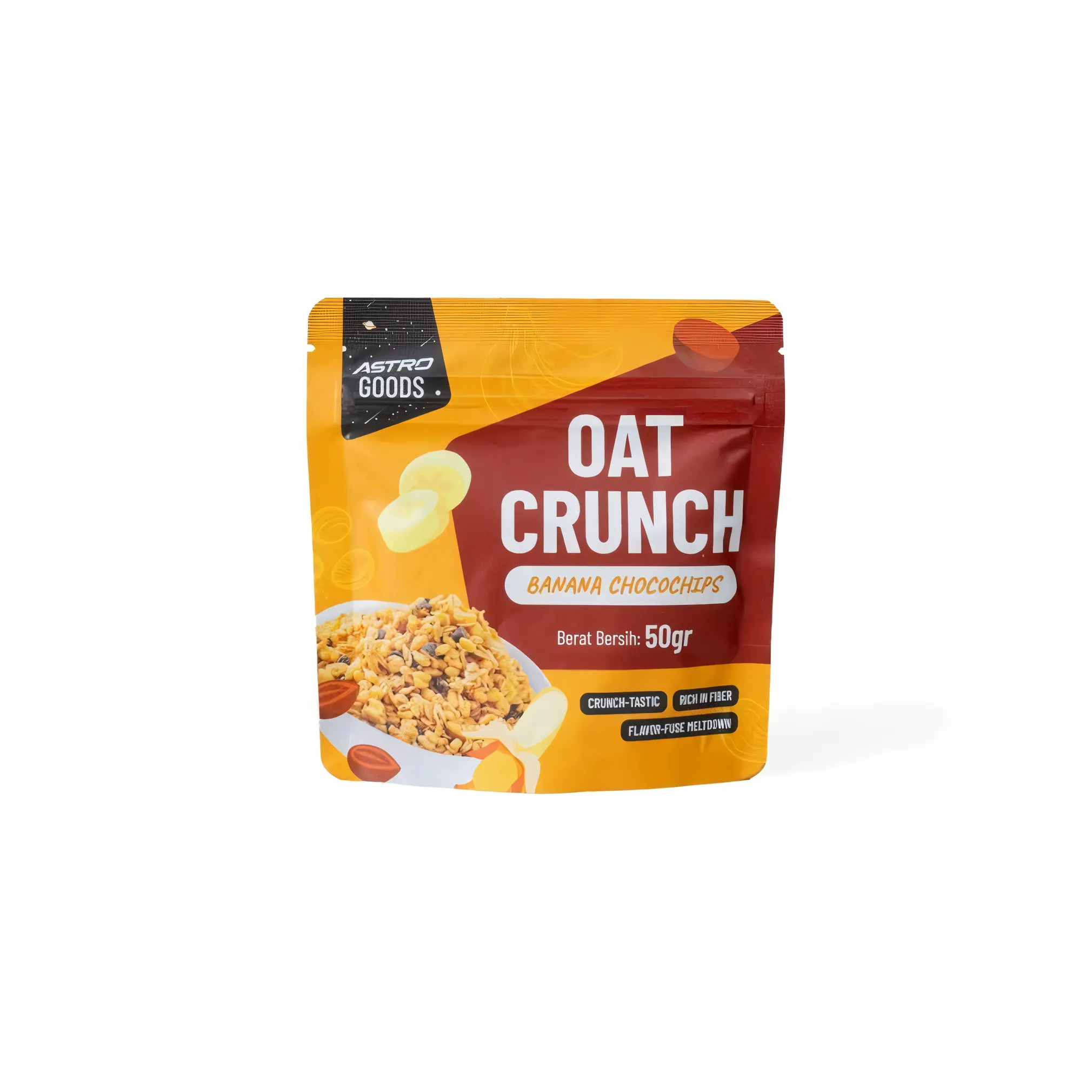 Astro Goods Oat Crunch Banana Chocochips Snack, 50 g