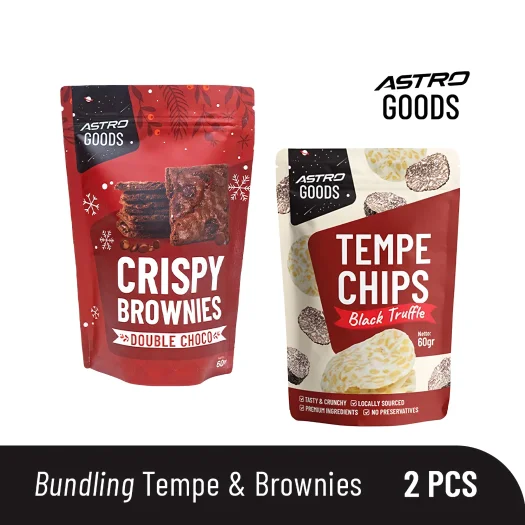 Astro Goods Double Choco Crispy Brownies & Truffle-Flavored Tempeh Chips Bundle