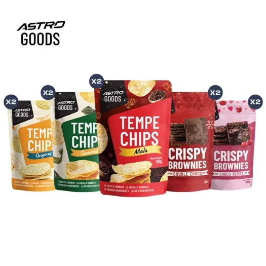 Astro Goods Tempeh Chips & Crispy Brownies – Bundle 3 (10 Packs)