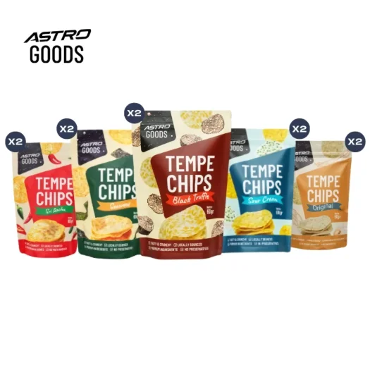 Astro Goods Tempeh Chips Variety Pack Bundle (10 Packs)