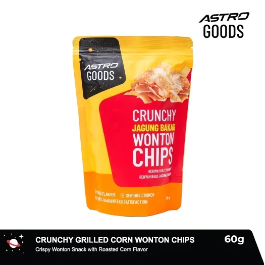 Astro Goods Crispy Wonton Chips, Grilled Corn Flavor, 60 g