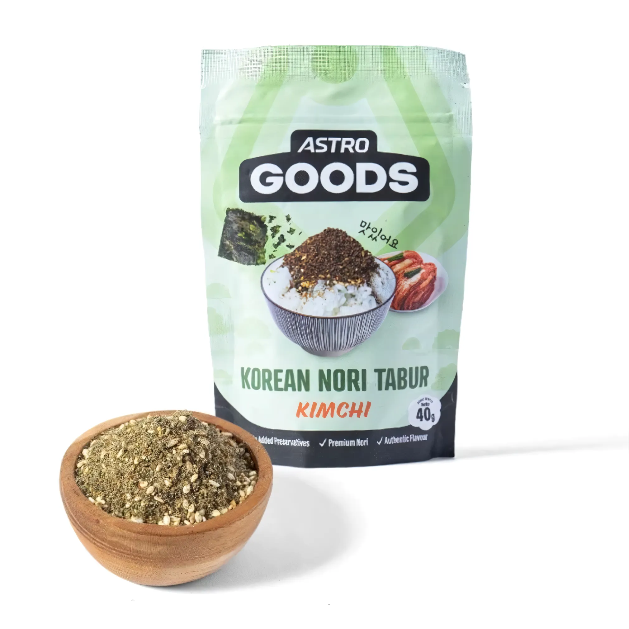Astro Goods Korean Black Nori Sprinkle – Kimchi Flavor, 40 g