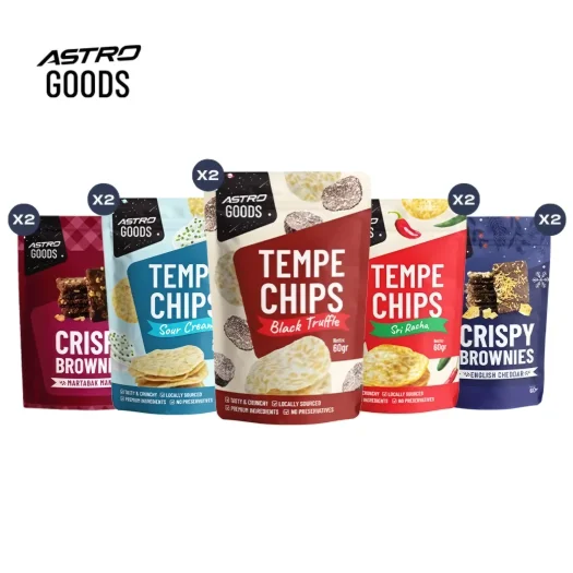 Astro Goods Tempeh Chips & Crispy Brownies – Bundle 1 (10 Packs)